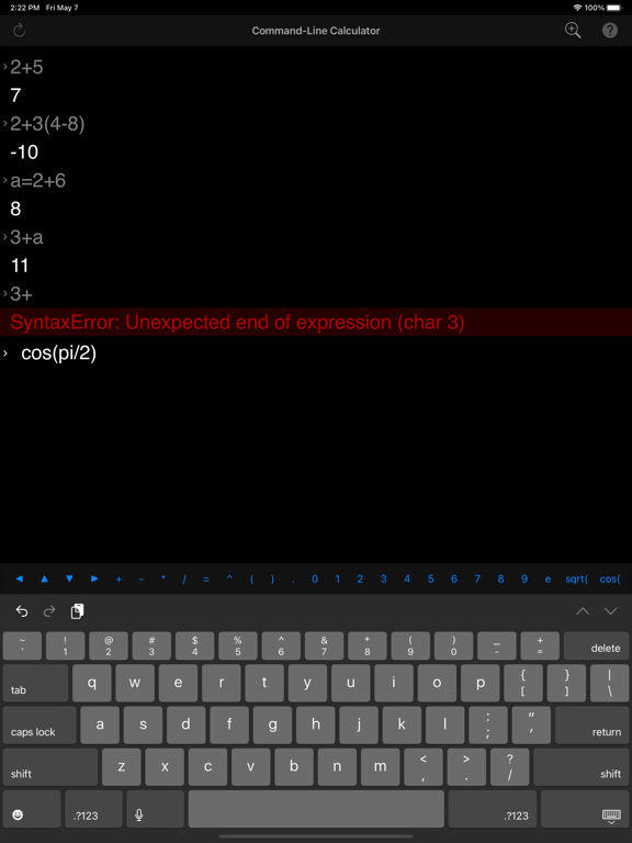 Command-Line Calculator screenshot 2