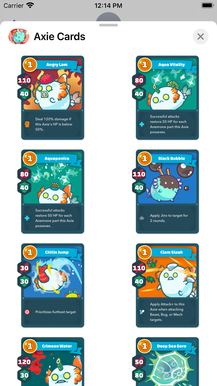 Axie Infinity Cards