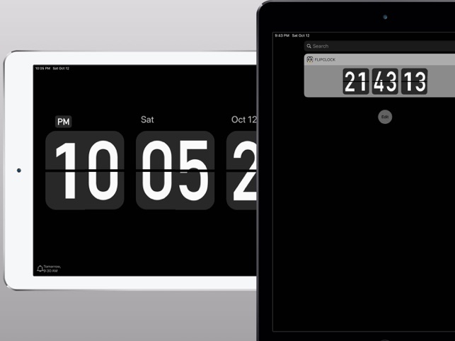 Flip Clock フルスクリーンの目覚まし時計 をapp Storeで