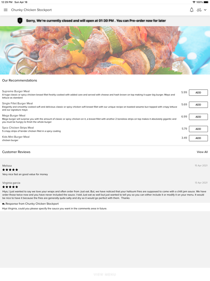 Chunky Chicken Stockport.