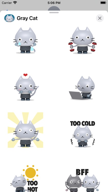 Gray Cat - Animated Stickers