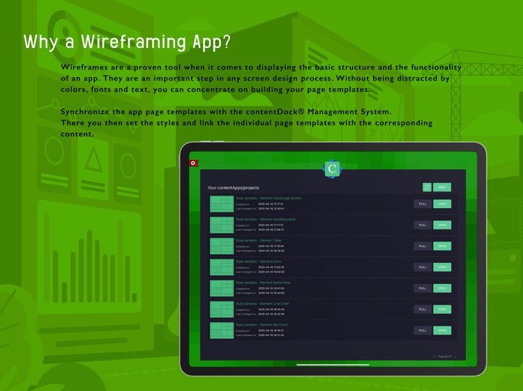 contentDock® Wireframer