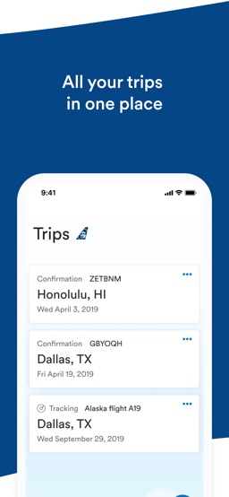 Alaska Airlines app screenshot