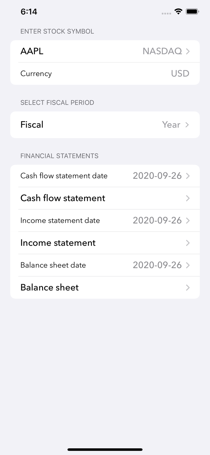 Financial statements online