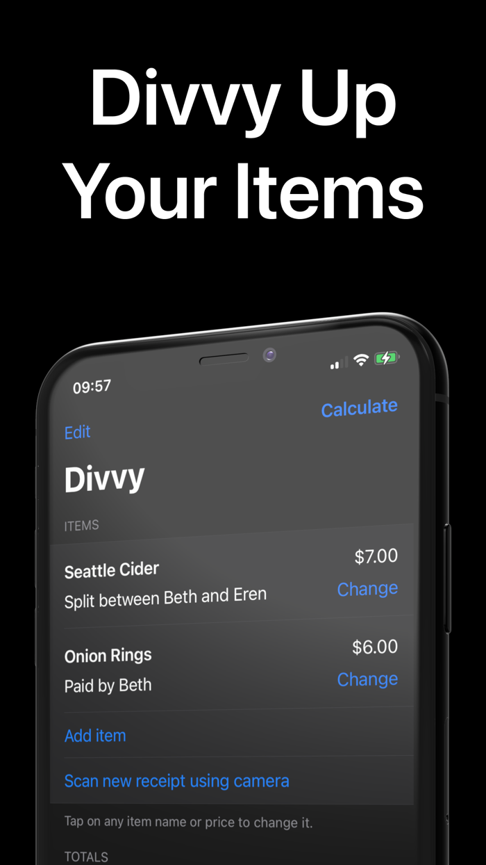 Divvy Scan and Split Bills