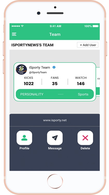 iSporty - Sports Social Media