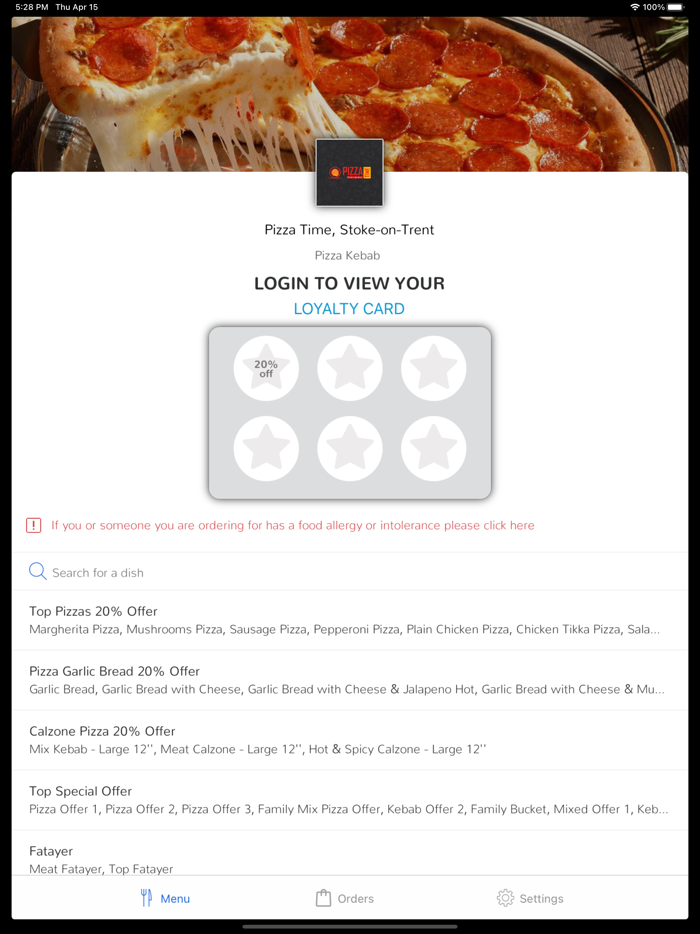 Pizza Time, Stoke-on-Trent