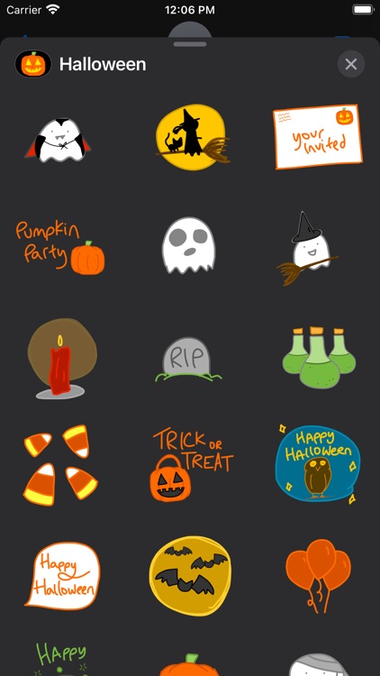 Halloween Stickers Cute Emoji