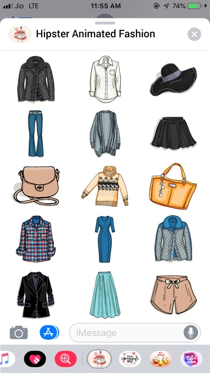 Hipster Animated Fashion Emoji