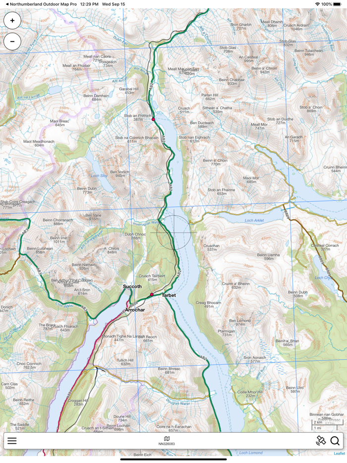 Lomond, South Scotland Map Pro