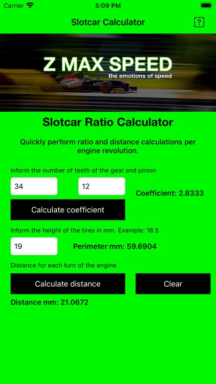 Slotcar Calc