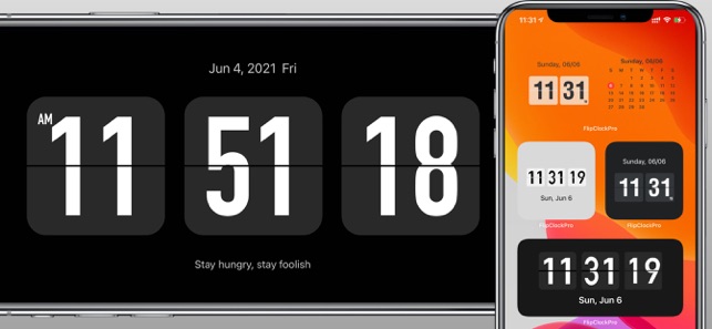 Flip Clock フルスクリーンの目覚まし時計 をapp Storeで