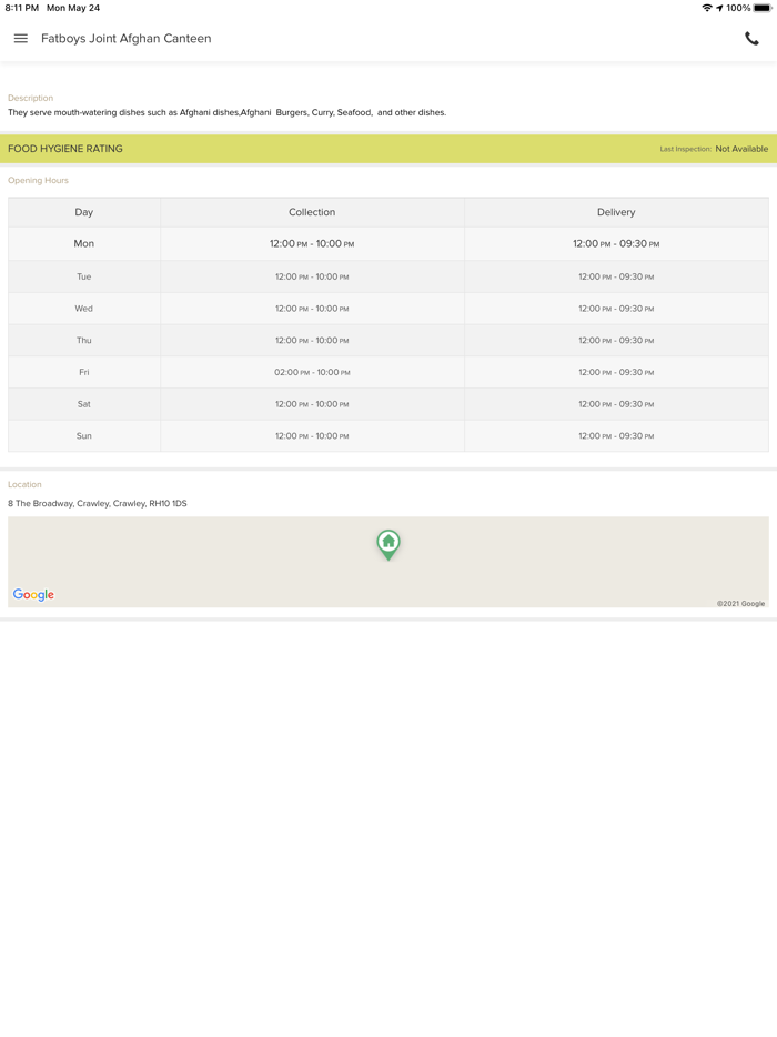 Fatboys Joint Afghan Canteen