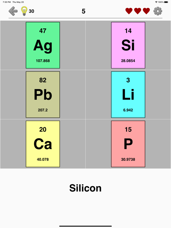 Elements & Periodic Table Quiz screenshot 3