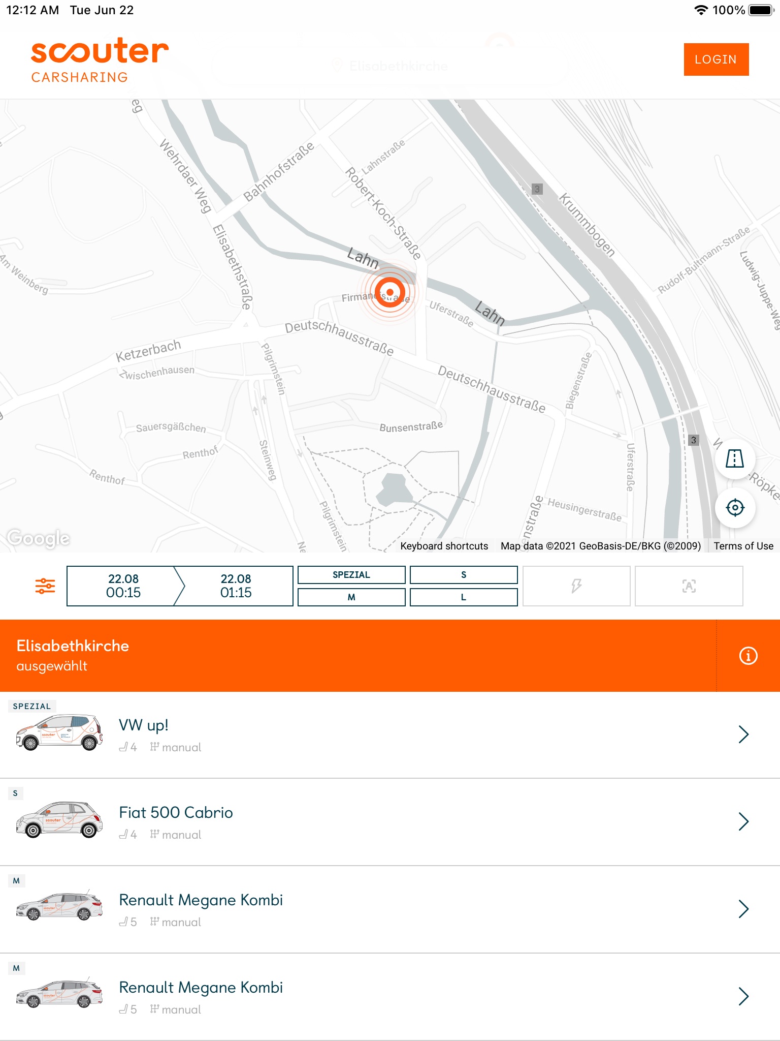 scouter Carsharing screenshot 2