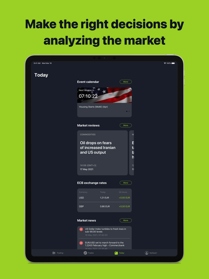 Alpari Mobile Analytics