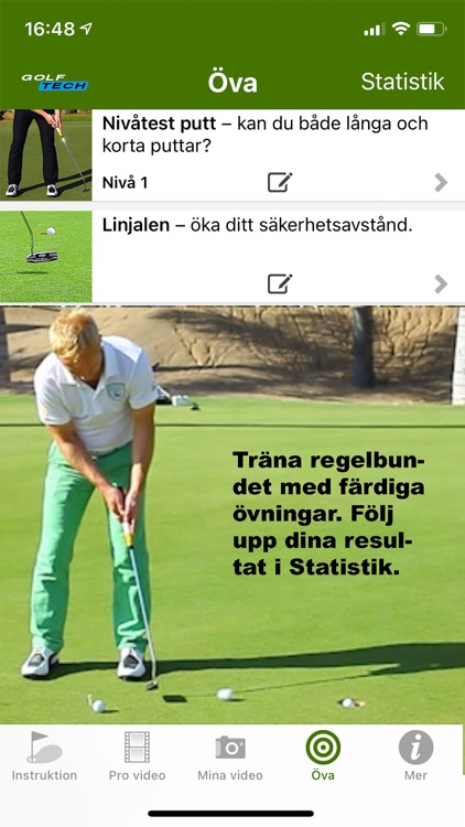 GolfTech - träning & video screenshot-0