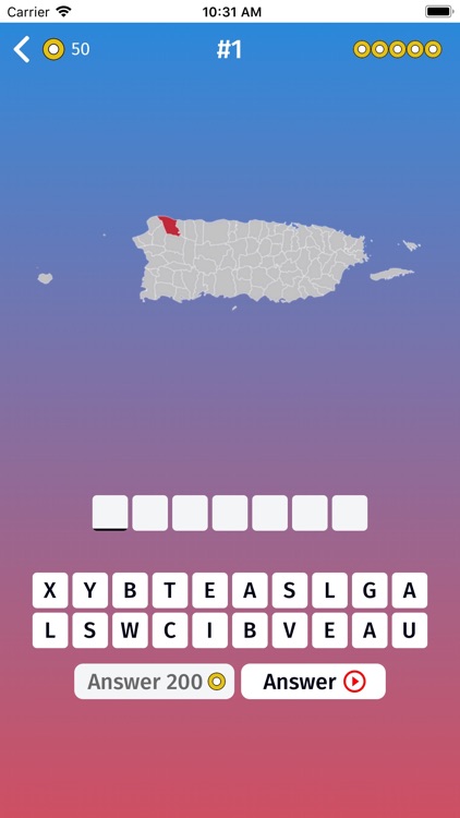 Puerto Rico: Regions Map Quiz