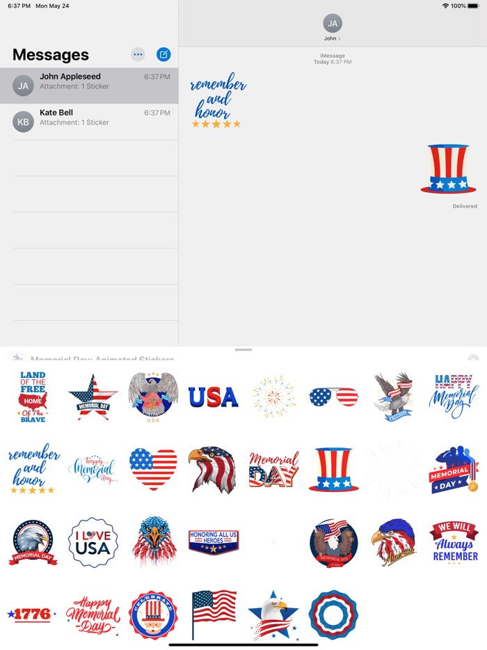 Memorial Day Stickers