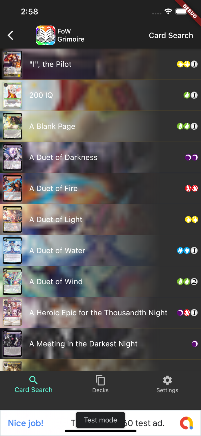 FoW Grimoire Deck Builder