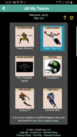 Game screenshot DataForce Fantasy Football apk