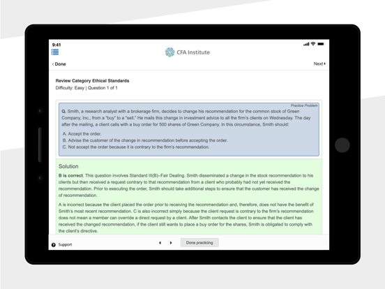 CFA Institute Learning screenshot 3