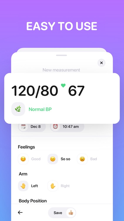 Blood pressure app+