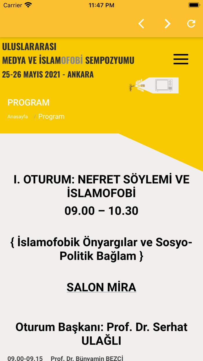 1. Medya ve İslamofobi Sempozy