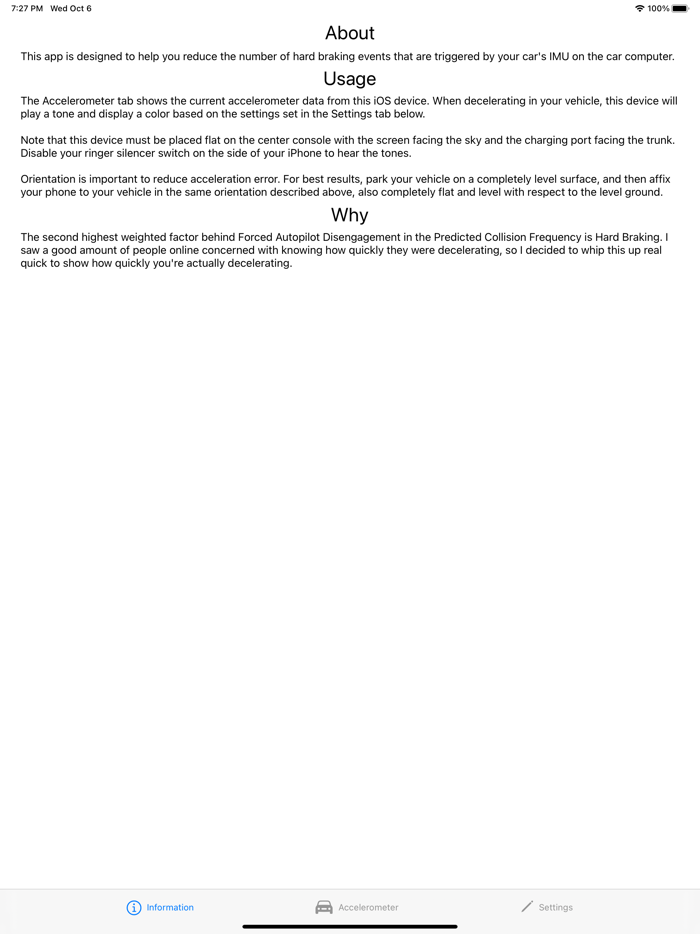 Safety Score Accelerometer