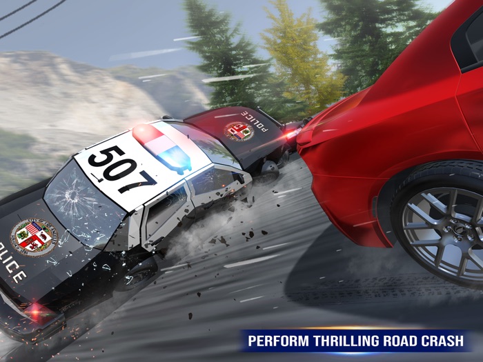 Police Car Chase Speed Crash