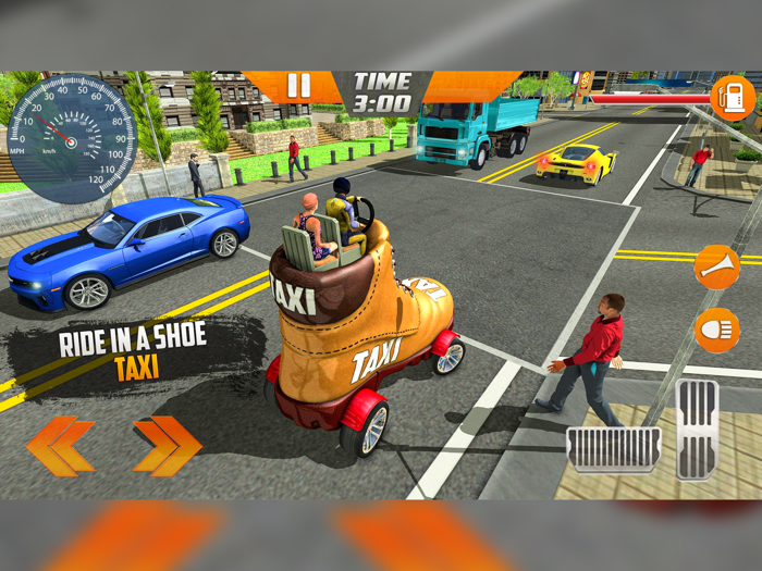 Shoes Taxi Driver 3D Game 2021