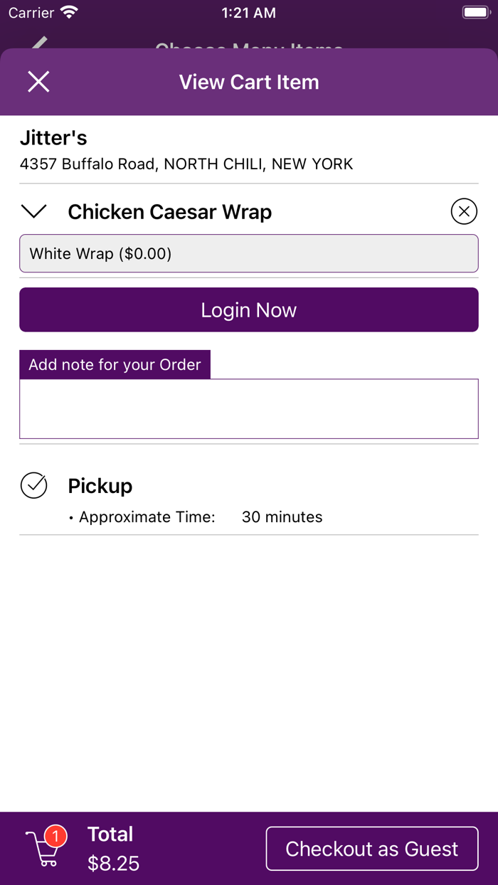 Jitters Cafe Order Online