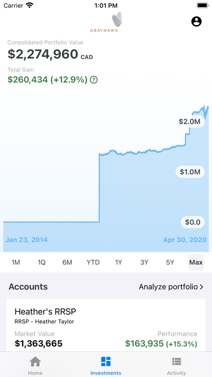 Grayhawk Wealth Mobile App