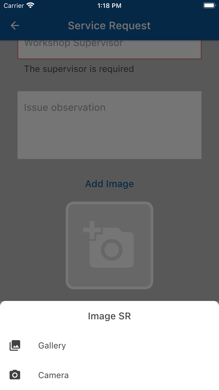 Service Request Mobile