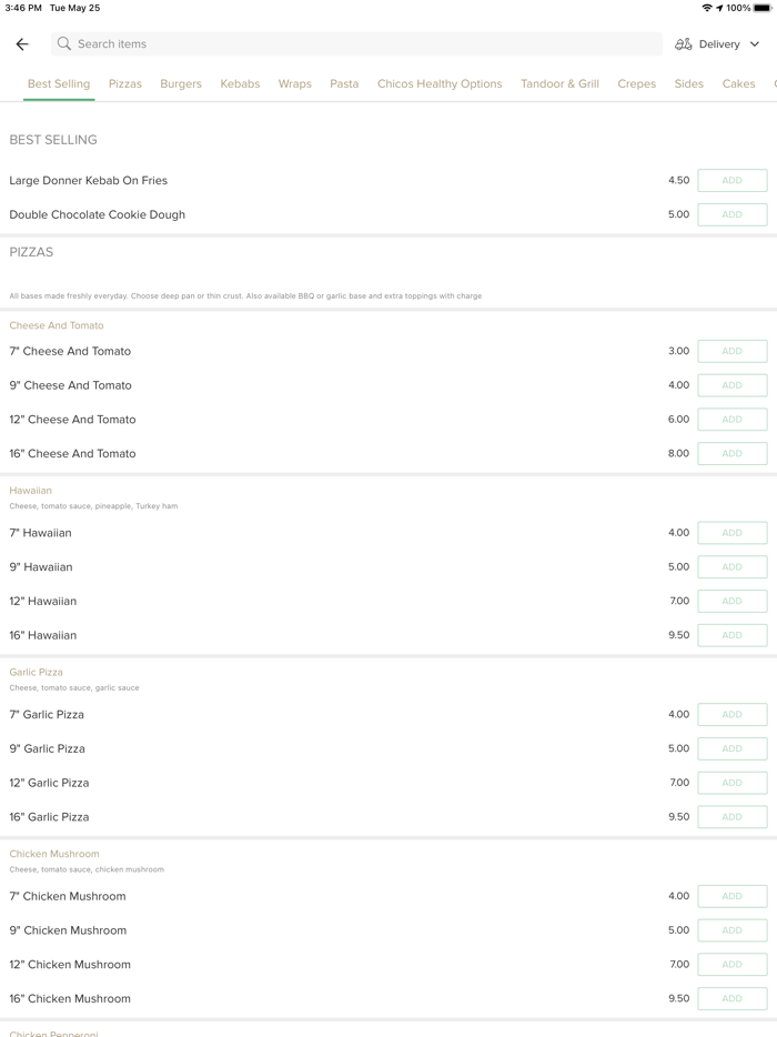 Chicos Pizza And Peri Peri