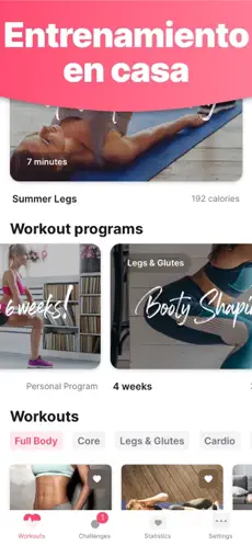 화면 캡처 9 WeBurn: App fitness femenino iphone