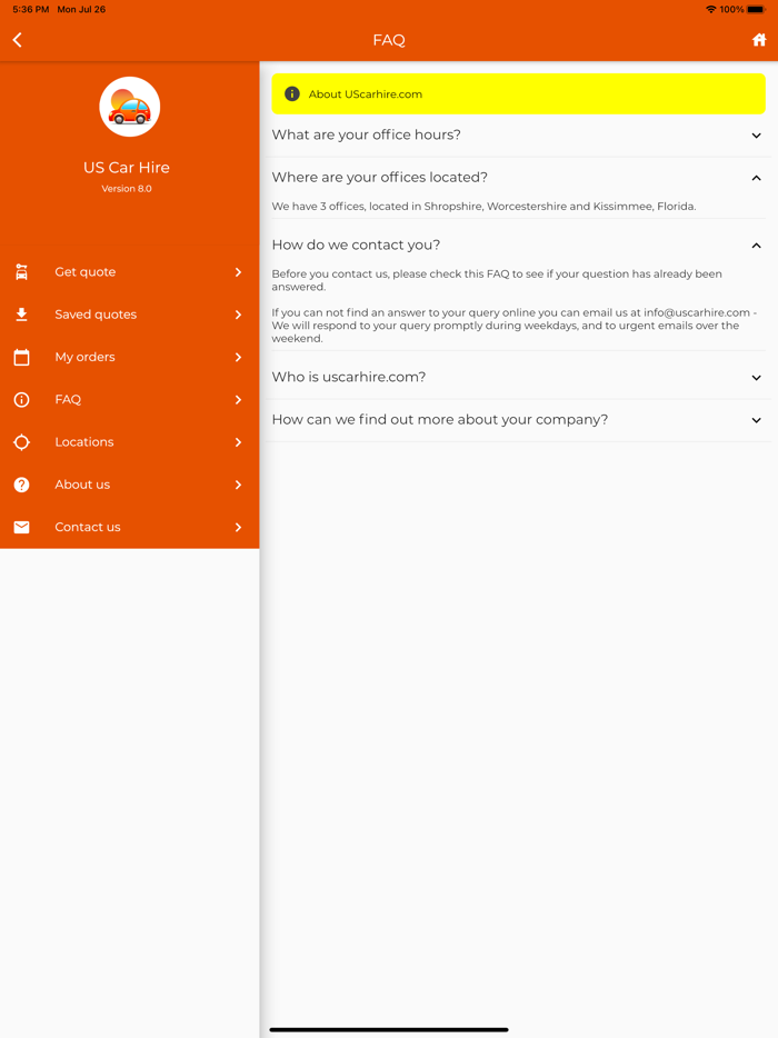 US Car Hire - USA Car Rentals