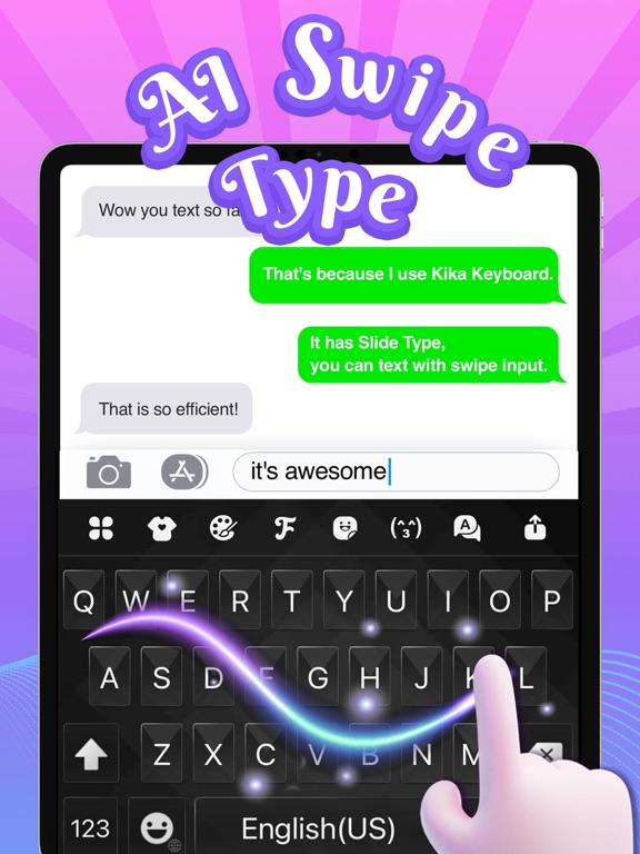 iPad Image of Kika Keyboard for iPhone, iPad
