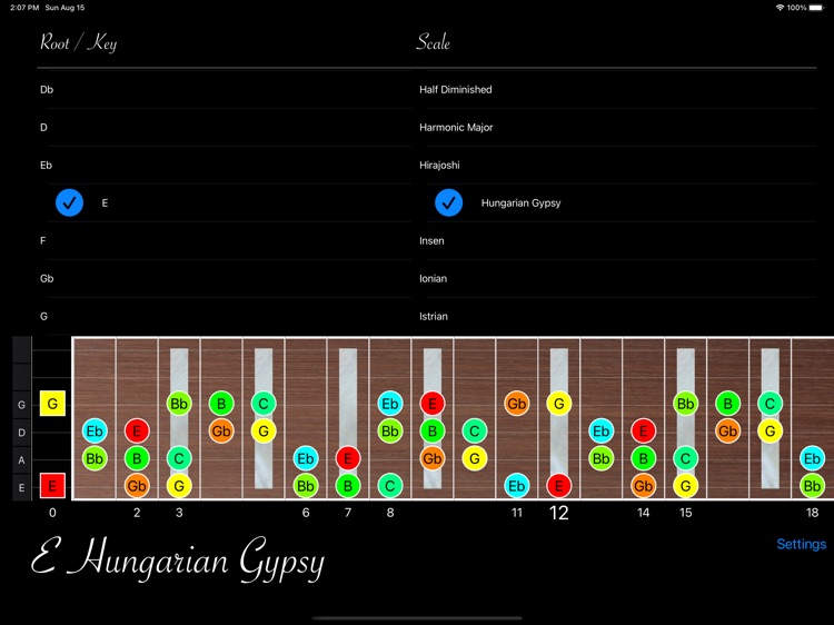 Guitar Scales for iPad