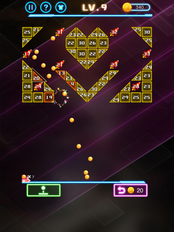 弹球弹不停 - 打砖块小游戏