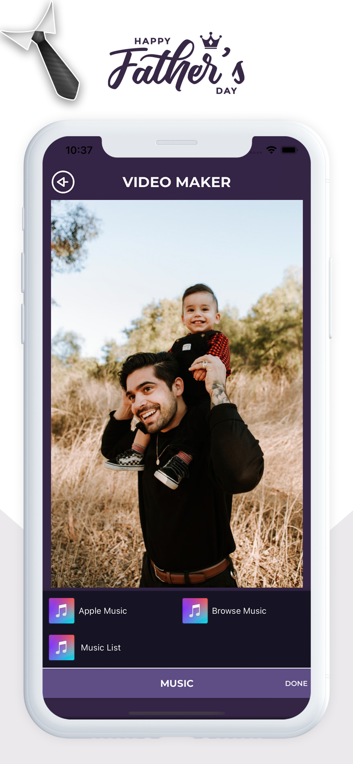 Fathers day video photo frame