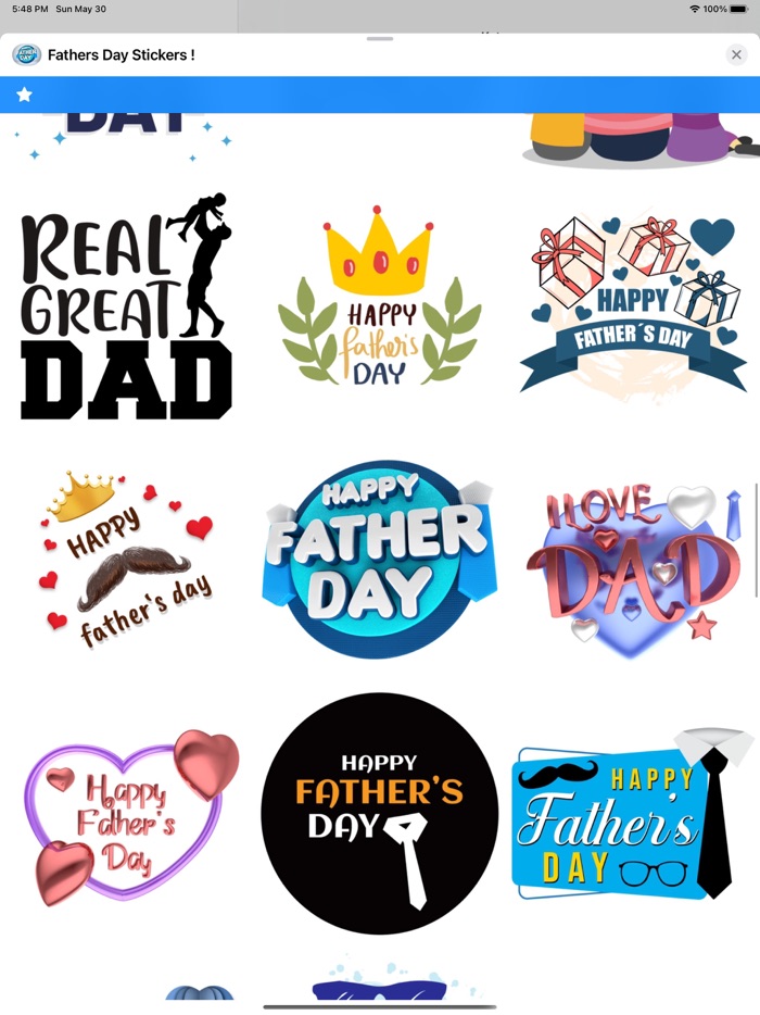 Fathers Day Stickers