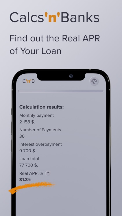 Calcs'n'Banks: calc your loan screenshot-3