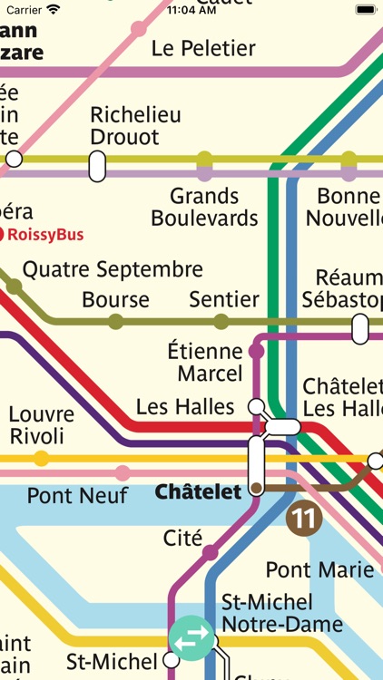 Paris Metro Map + Bus & RER