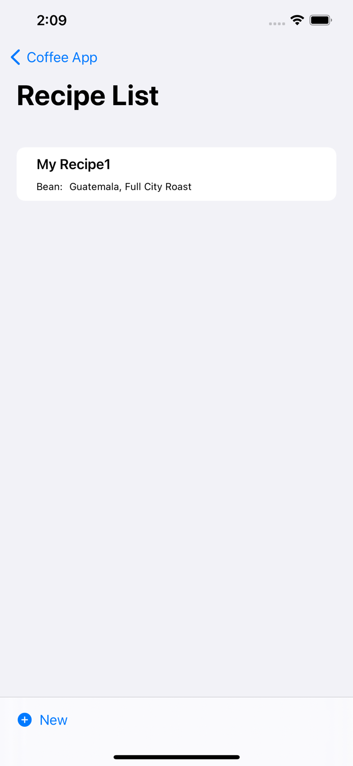 Coffee List CoffeeRecipe App