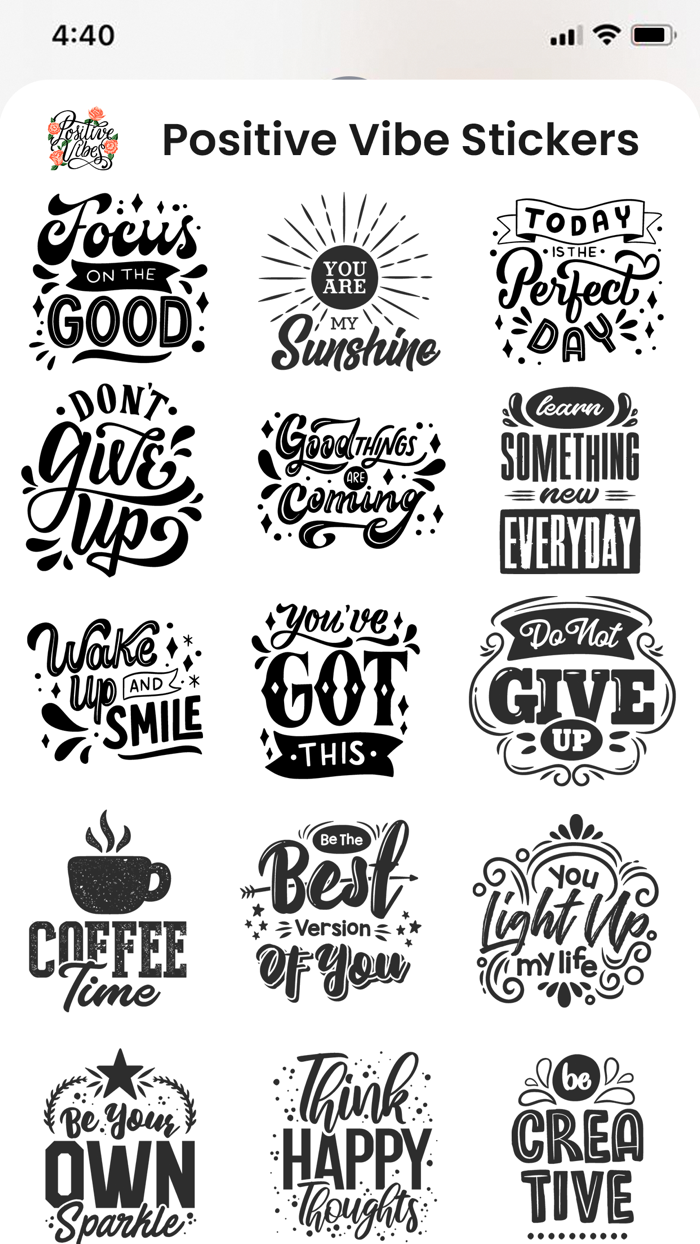 Positive Vibe Stickers