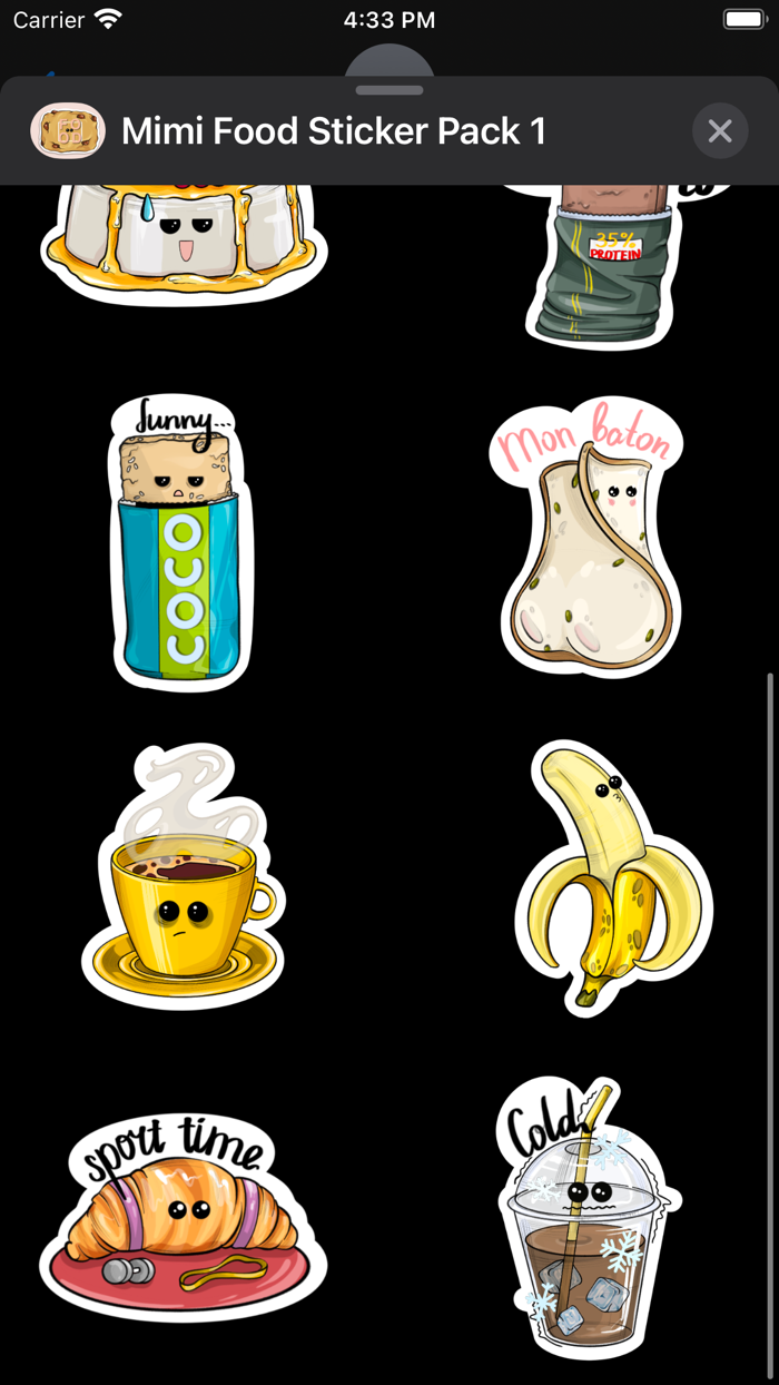 Mimi Food Sticker Pack 1