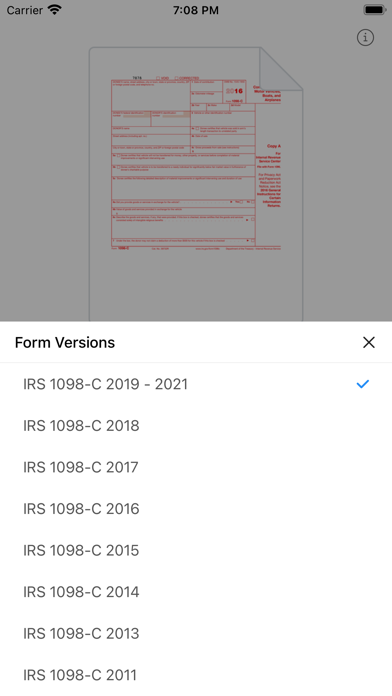 How to cancel & delete 1098C Form from iphone & ipad 2