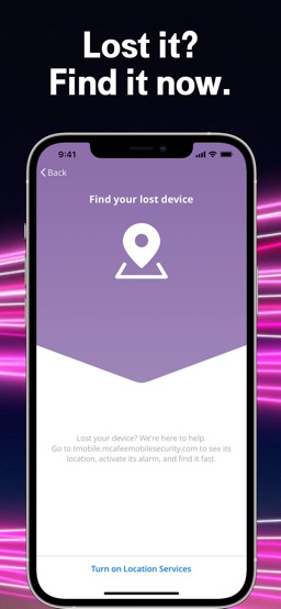 McAfee Security for T-Mobile app screenshot