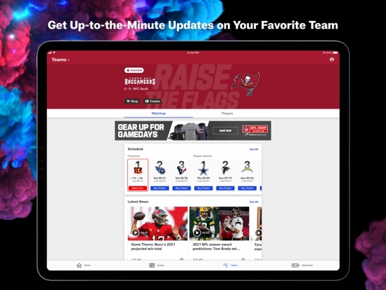 iPad Image of NFL